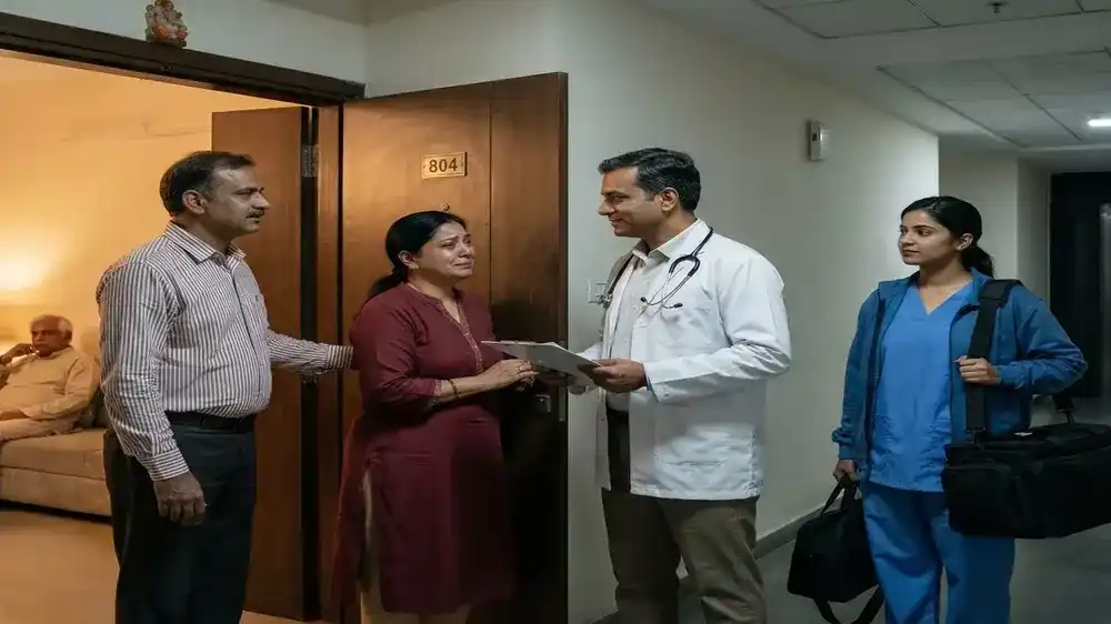 DocNCR home healthcare team providing trusted medical care to a Delhi NCR family at home